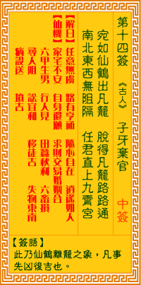 观音灵签 第14签:子牙弃官